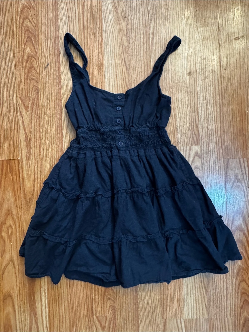 Black Tiered Babydoll Dress